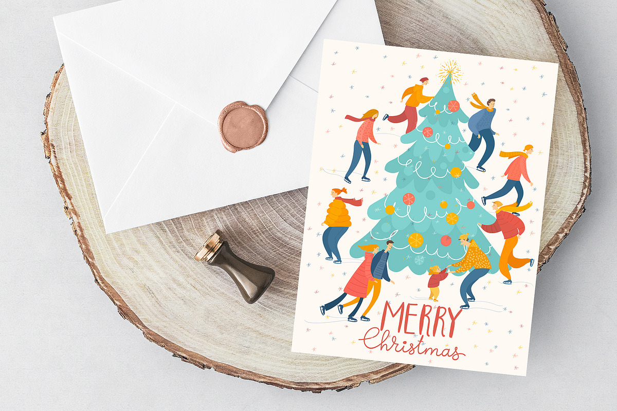 Christmas cards and posters, a Person Illustration by Giraffarte (Photo 2 of 6)