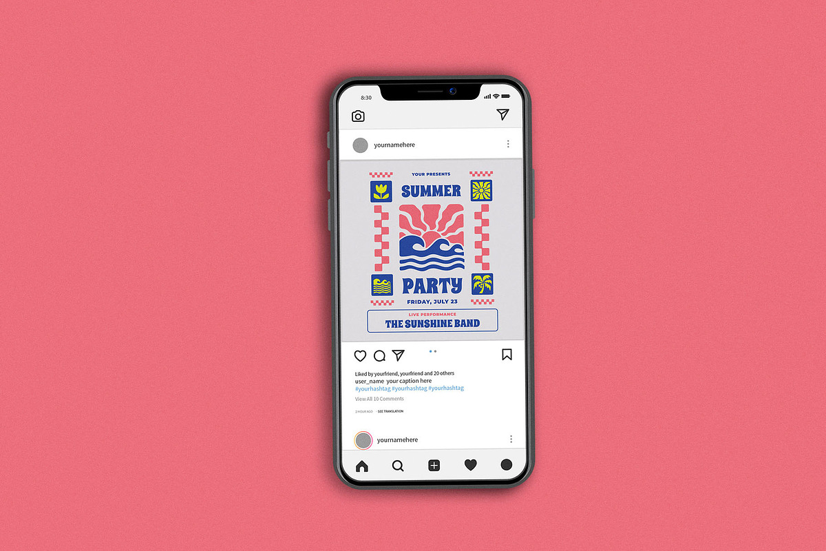 Retro Summer Party Sunset, a Flyer Template by Me55enjah Design (Photo 3 of 4)