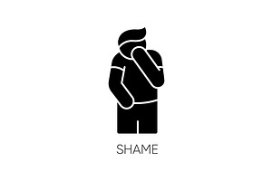 Shame Black Glyph Icon