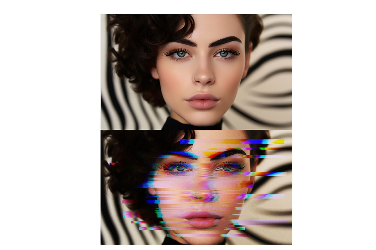 Modern Glitch Split Photo Effect, a Brushes & More by studiogstock (Photo 2 of 2)