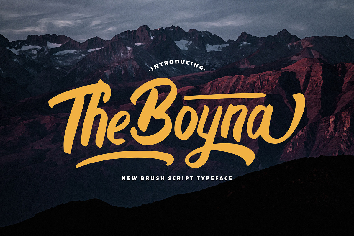 Boyna - Bold Script Font, a Script Font by StringLabs (Photo 1 of 14)
