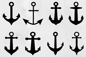 Anchor Silhouette SVG, an Object Illustration by newminddesign