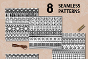 8 Ethnic Seamless, a Pattern Graphic by Elinorka (Thumbnail 2 of 5)