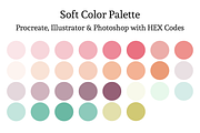 Color Palette Procreate Illustrator, a Palette Add-On by Atelier Fem (Thumbnail 1 of 2)