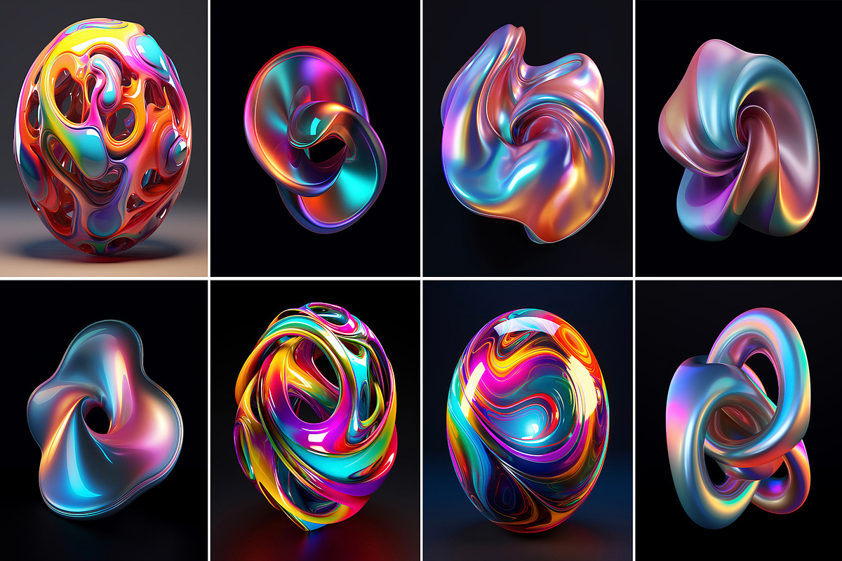63 Abstract Gradient Shapes Graphic, an Object Graphic by Bilgep_design (Photo 8 of 8)