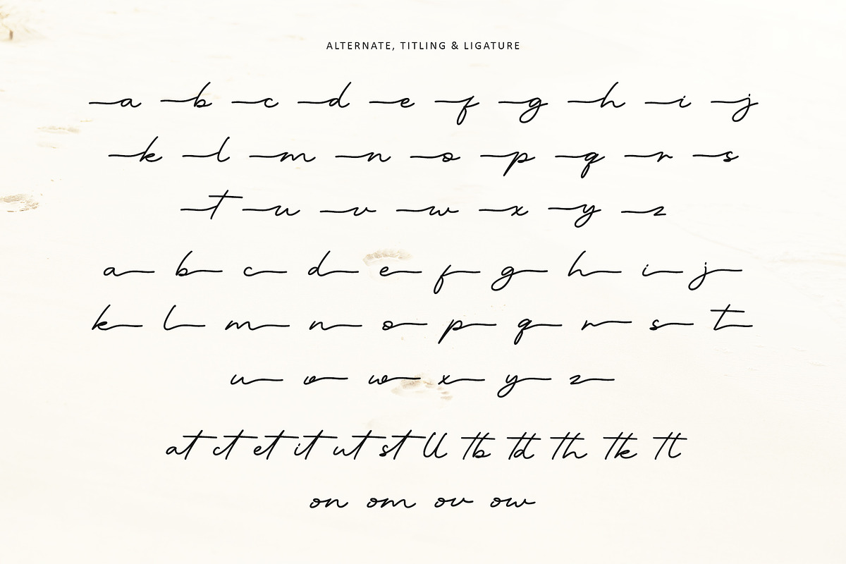 Ocean Trace, a Script Font by Letterara (Photo 11 of 13)