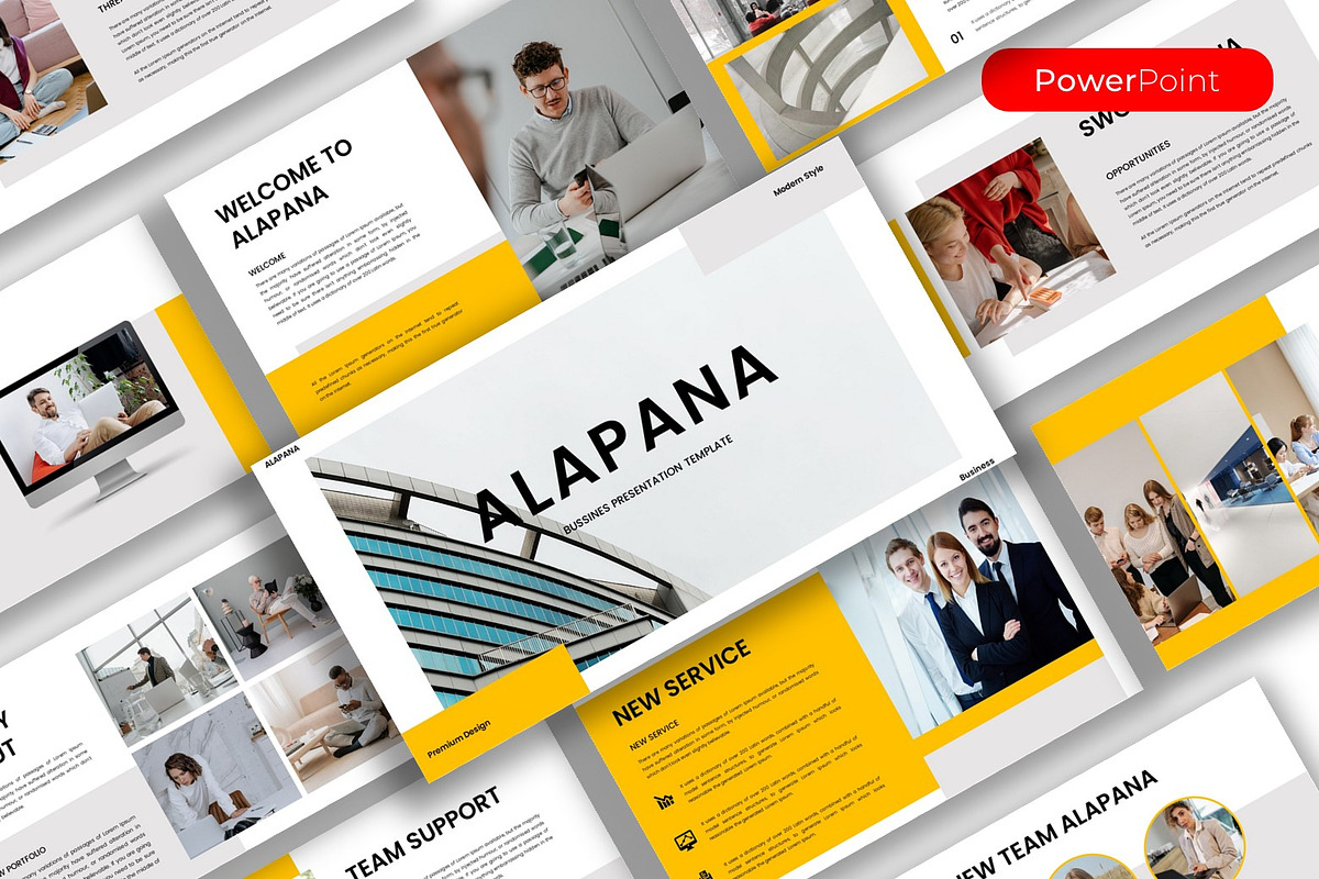 Minimal Corporate PowerPoint, a Presentation Template by kreatifreya (Photo 1 of 5)