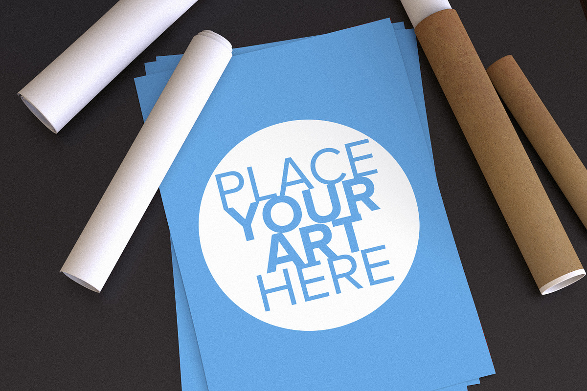 Desk Poster Mock-up, a Product Mockup by mockupbank (Photo 3 of 6)