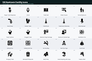 100 Restroom Facility Icons, a Solid Icon by Symbolic Language (Thumbnail 2 of 6)