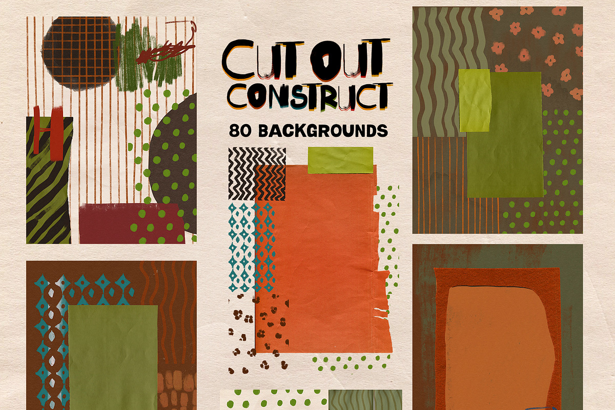 Fall Abstract Backgrounds & Cut Outs, a Decorative Illustration by whiteheartdesign (Photo 2 of 28)