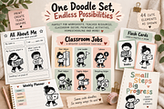 Classroom Jobs Doodle Clipart, an Education Illustration by PassionPNGcreation (Thumbnail 3 of 3)