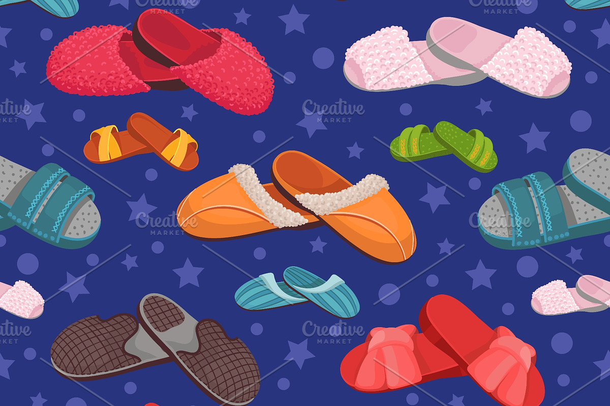 Warm cozy slippers and fluffy flip, an Object Illustration by Vectorbuum (Photo 2 of 3)