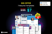 Resume bundle offer, a Resume Template by Hervat (Thumbnail 1 of 7)