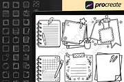 155 Procreate Sticky Notes Stamps, a Brush Add-On by DrawingStoryShop (Thumbnail 4 of 6)