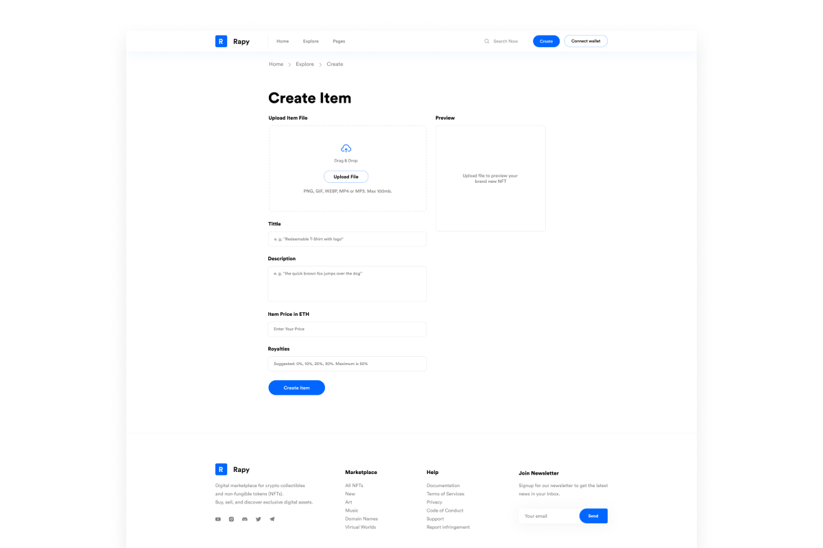 NFT Wallet/Upload/Create/Activity UI, an UI Kit Template by ArtGalaxy (Photo 5 of 5)