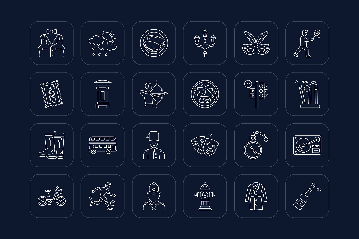 London Icon Art Set, an Outline Icon by Prosymbols (Photo 6 of 8)