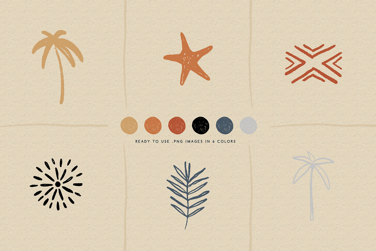 Bohemian Summer Illustrations, a Texture Illustration by amber&ink (Photo 2 of 8)