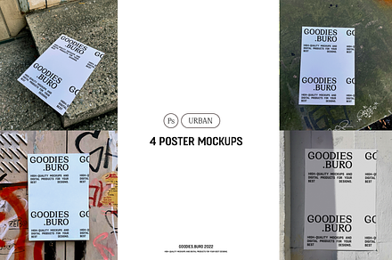 City Poster Mockup Bundle, a Print Template by Goodies.Buro