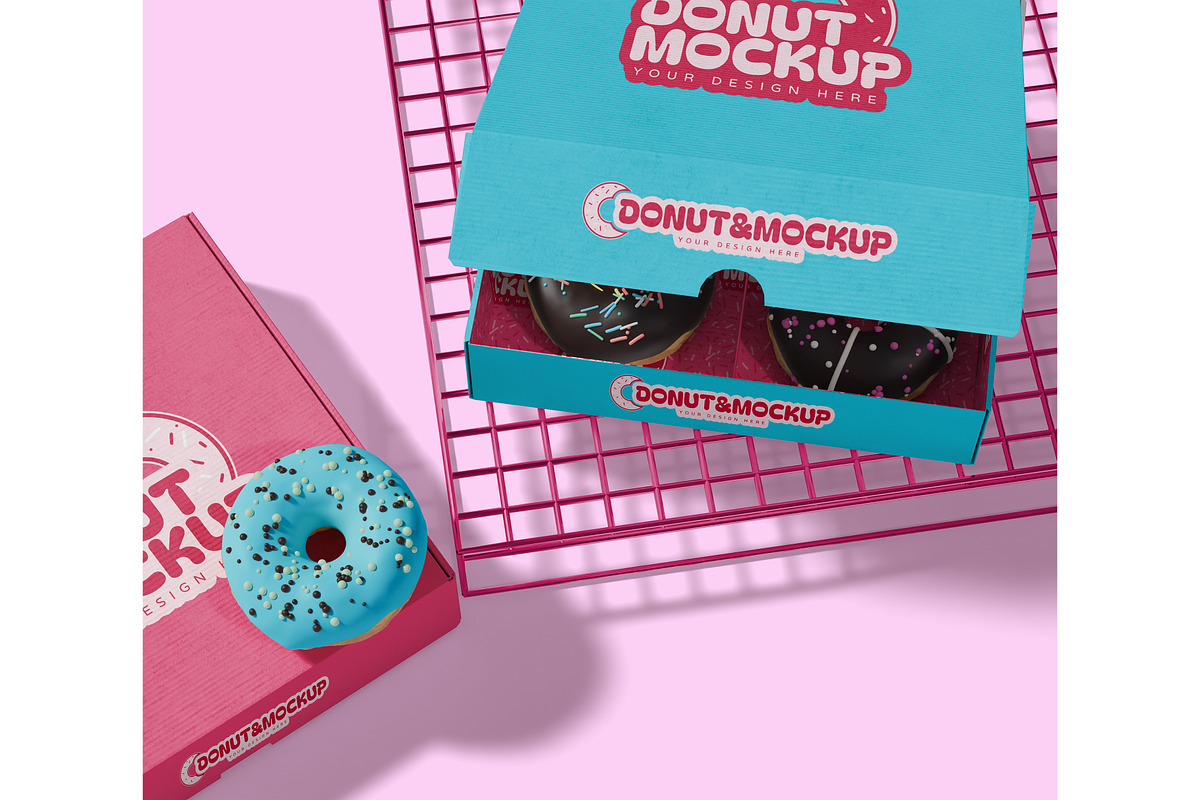 Bakery box packaging mockup, a Packaging Mockup by Mockthethics. (Photo 4 of 11)