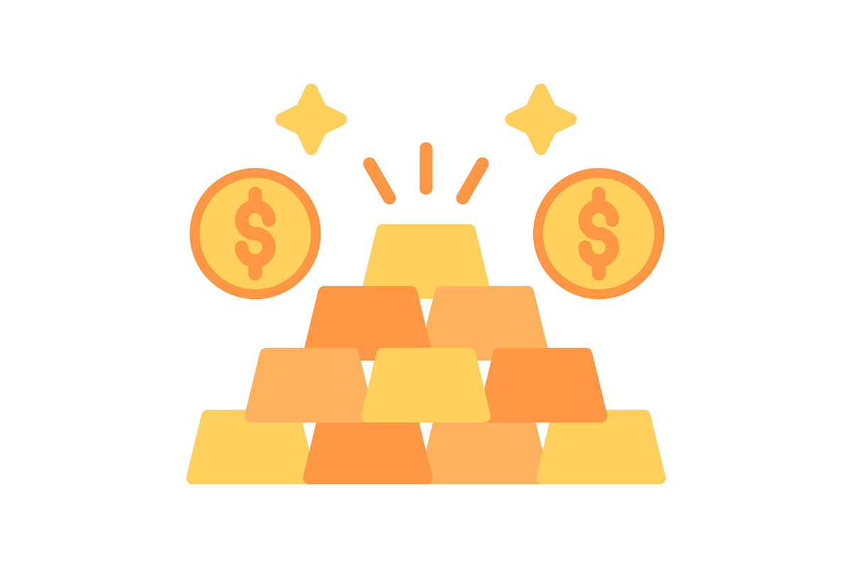 Gold Stack Flat Icon, a Duotone Icon by Pexelpy (Photo 1 of 3)