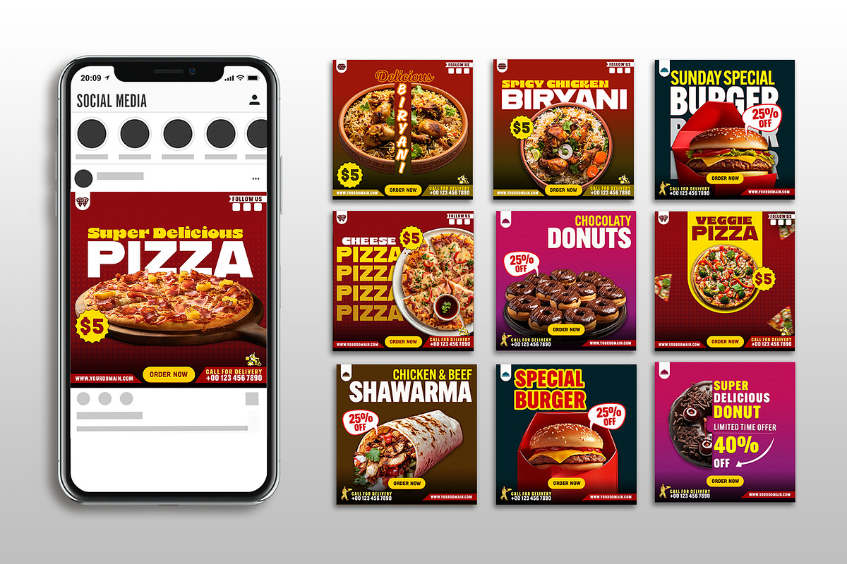 48 Food Social Media Templates - PSD, a Social Media Template by Allies Interactive (Photo 4 of 4)
