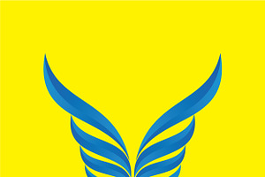 Modern Blue Wing Logo