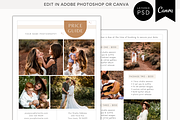Photography Price Guide Template, a Flyer Template by Sweet Little Muse (Thumbnail 1 of 4)