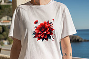 Watercolor Red Flowers Sublimation C, an Illustration by SVGArt (Thumbnail 4 of 7)