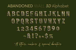 Abandoned Wall - 3D Lettering