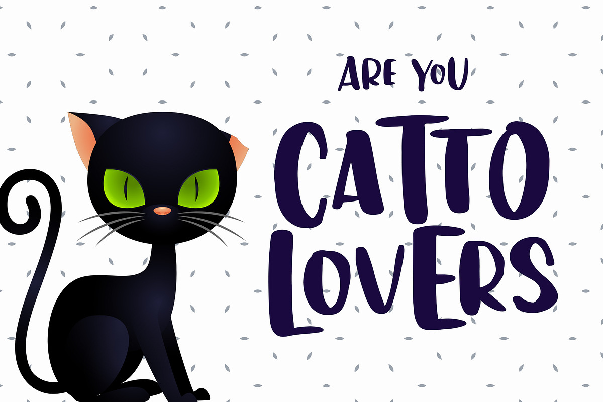 Hello Catto - Fun Rough Brush Font preview 5
