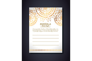 Golden Mandala Boho Style Flyers