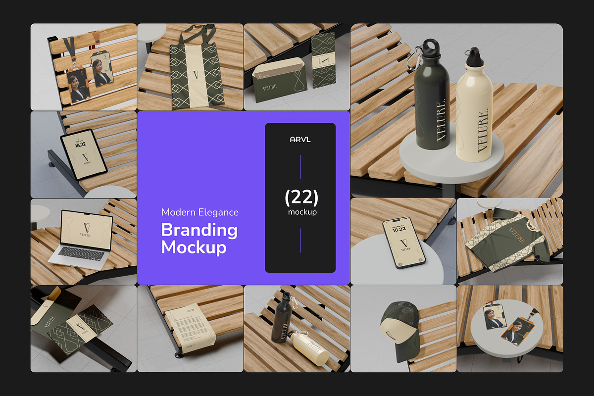 Velure — Branding Kit Mockup Bundle, an Object Graphic by Arvalamockup (Photo 1 of 10)