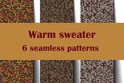 Warm sweater - 6 seamless patterns, a Pattern Graphic by SaharaArt (Thumbnail 1 of 2)
