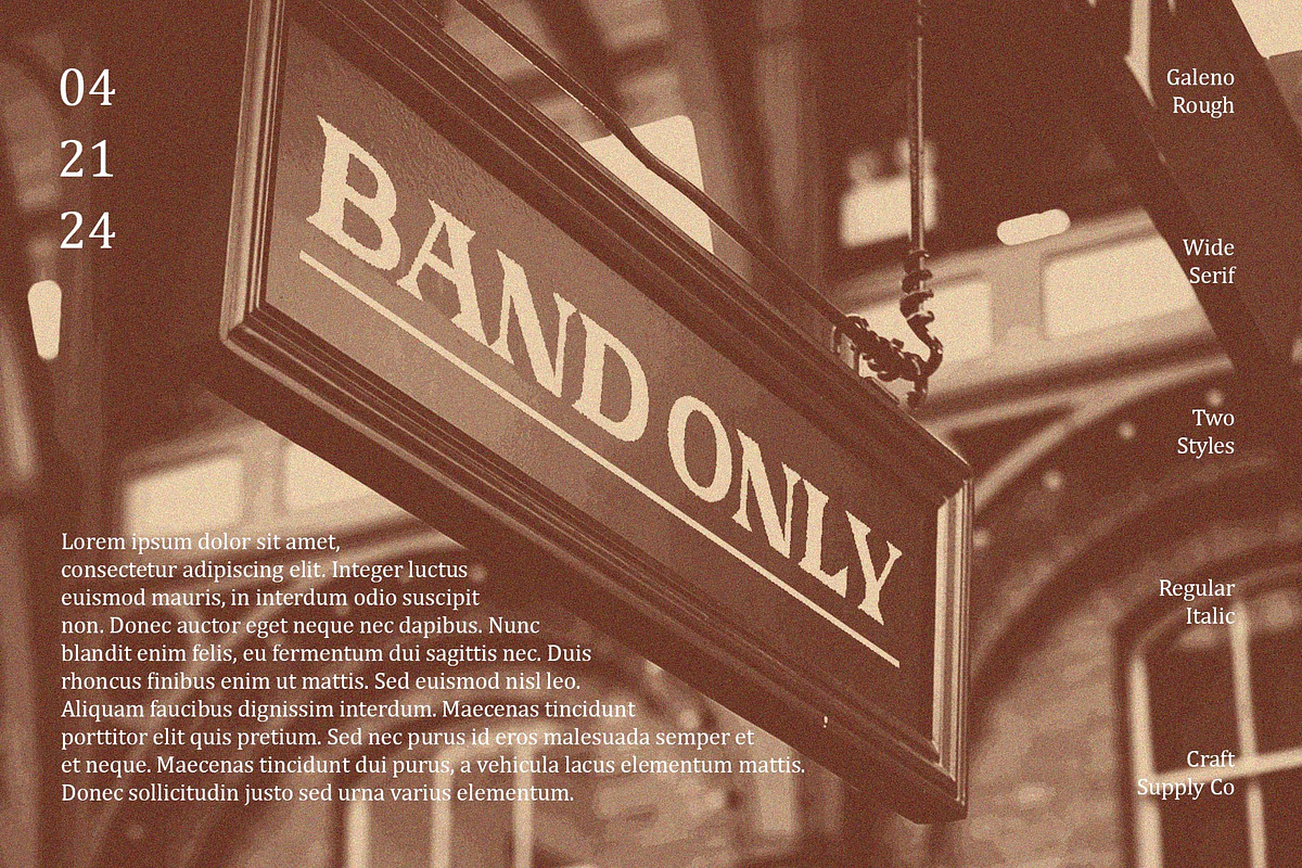 Galeno Rough, a Serif Font by Craft Supply Co. (Photo 6 of 8)