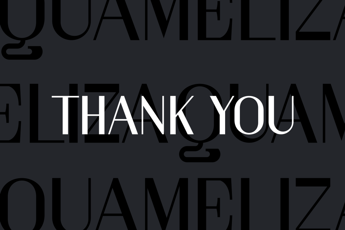 Quameliza - Font, a Sans Serif Font by artchiles_design (Photo 5 of 5)