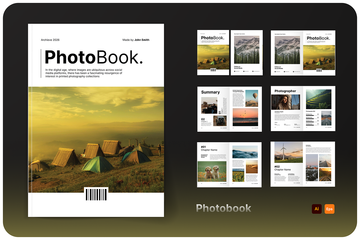 Minimalist Photobook Magazine, a Magazine Template by Annora Studio (Photo 1 of 6)
