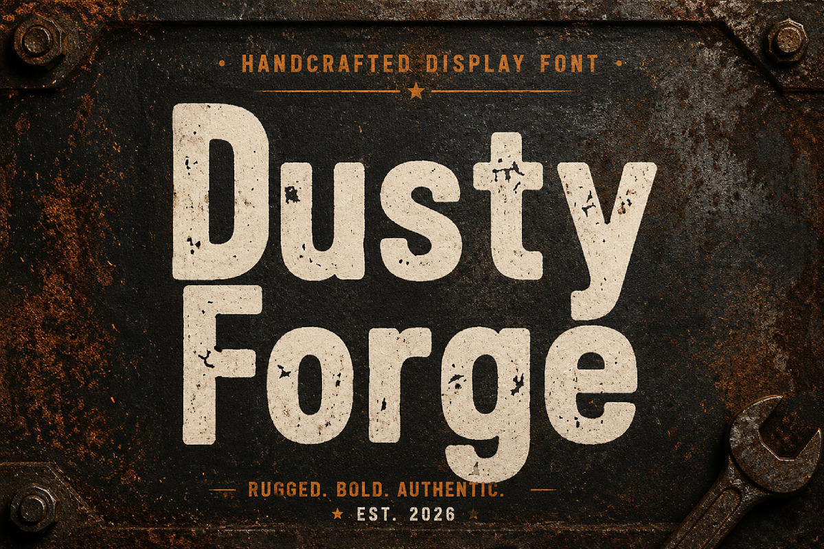 Dusty Forge, a Slab Serif Font by Wow Magic (Photo 1 of 6)