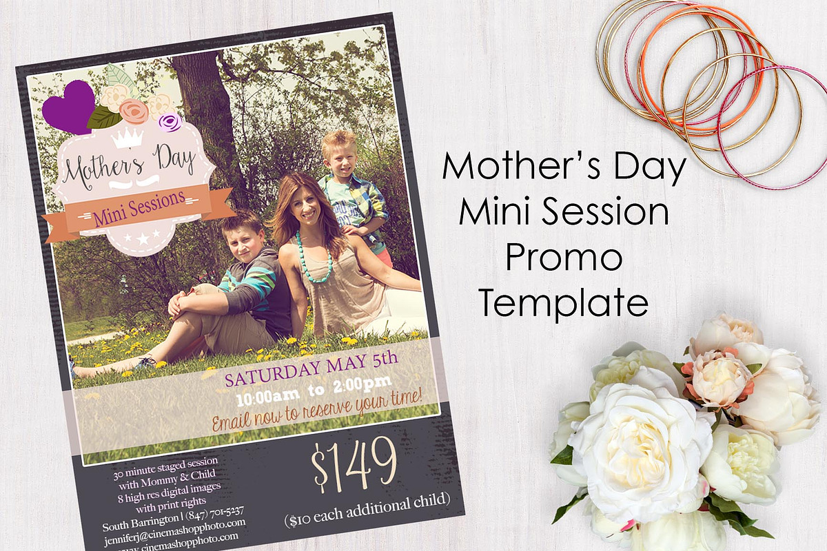 Chic Grunge Mothers Day Mini Session, a Templates & Theme by Jennifer Caminiti