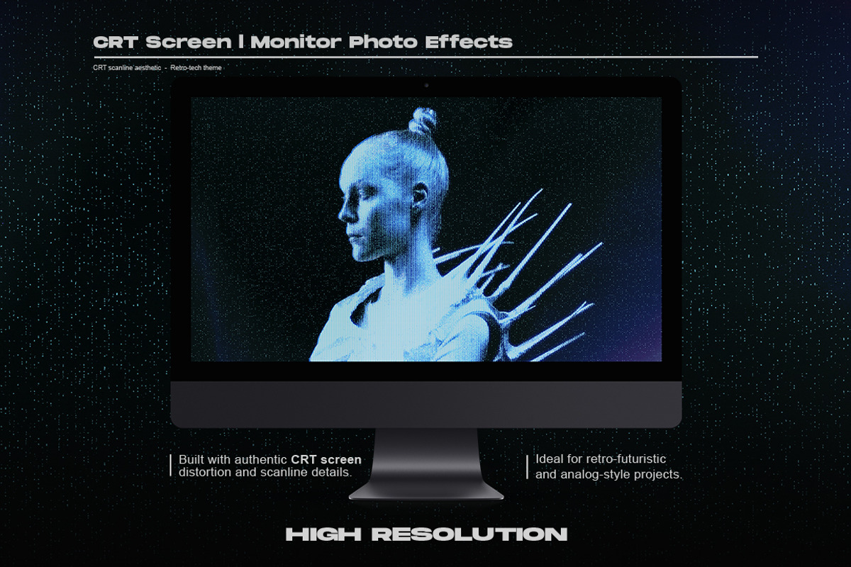 CRT Screen l Monitor Photo Effects, a Layer Style Add-On by Cursedesign (Photo 6 of 7)