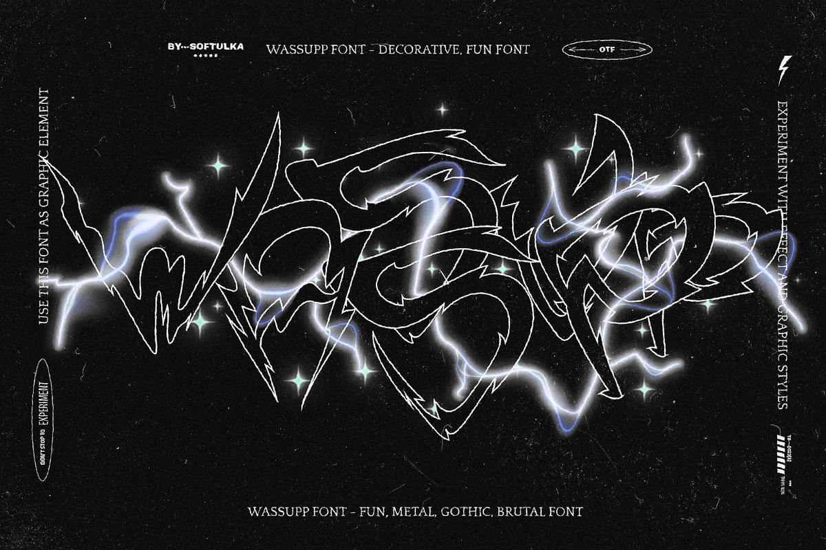 Wassupp font - Brutal Bold Font, a Font by softulka (Photo 1 of 6)