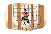 People climbing in rope park set, a Sport Illustration by Good Studio (Thumbnail 16 of 25)