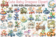 Cute Baby Dragons Clipart Png Dragon, an Illustration by Sublimation Artist (Thumbnail 1 of 6)