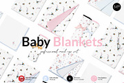 Baby Blanket Mock-ups Set, a Print Template by Mocca Mockups Store (Thumbnail 1 of 4)