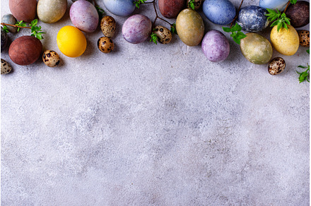 Easter eggs paint with natural dye, a Holiday Photo by Yulia Furman