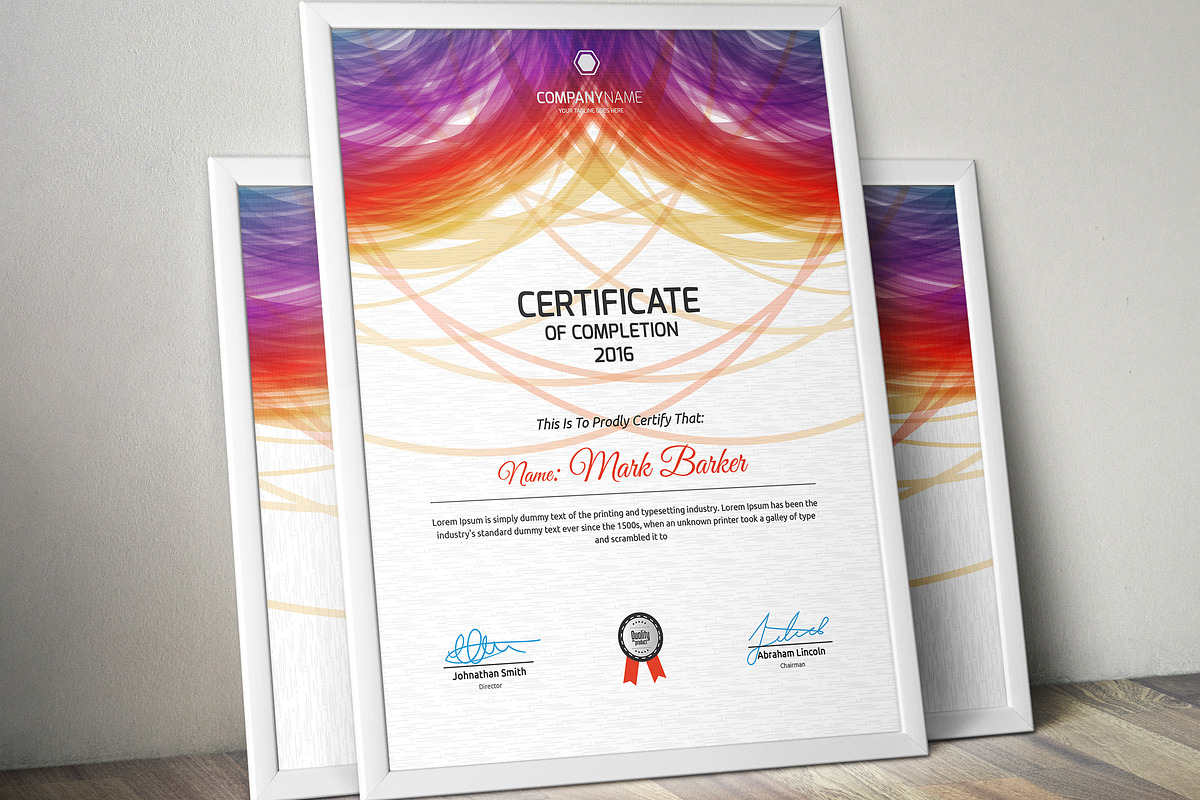 Certificate Word | PSD | AI, a Stationery Template by Curve Design (Photo 1 of 3)