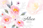Pink Florals, Roses, Bouquets, an Illustration by Feather Grace Designs (Thumbnail 1 of 11)