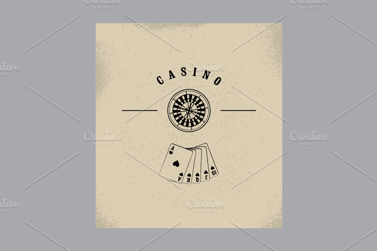 Casino vintage grunge posters., a Decorative Illustration by PoPaShop (Photo 2 of 11)