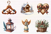 Rustic Wooden Christmas Clipart, an Illustration by CreationArt (Thumbnail 4 of 5)