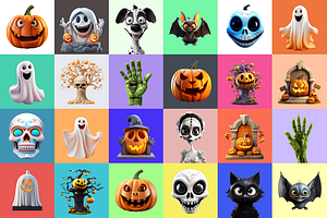 320 Elements Halloween Characters