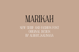 Marikah Font